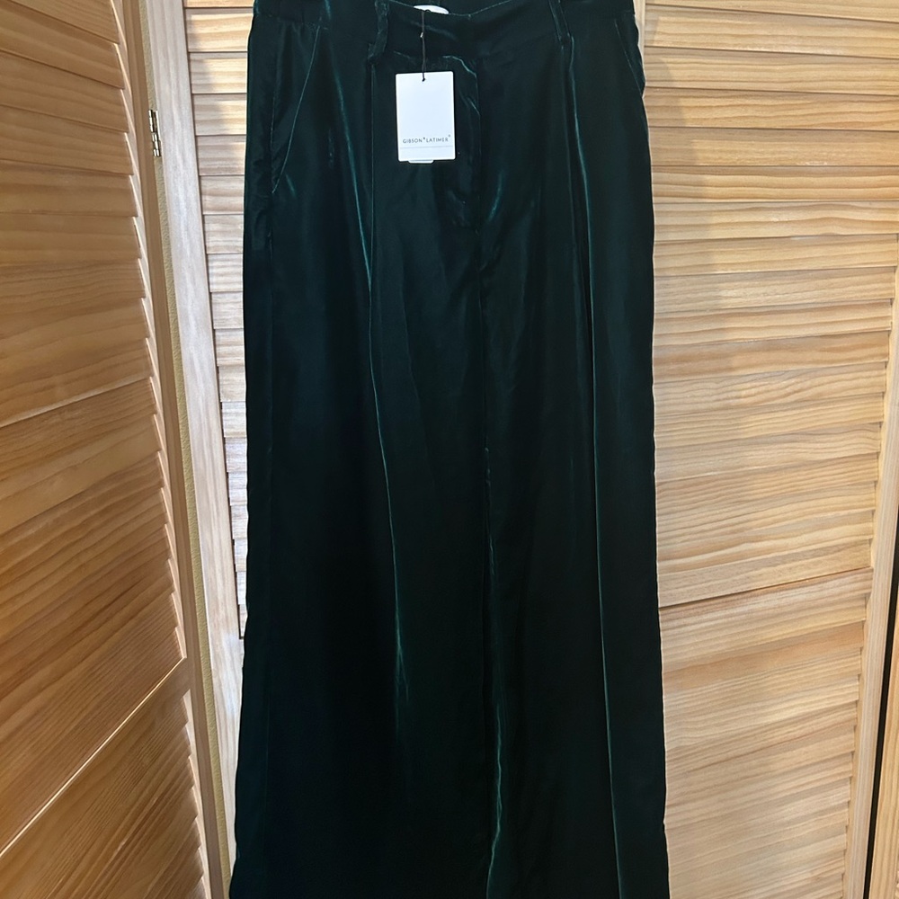 Gibson Deep Green Velvet Trousers